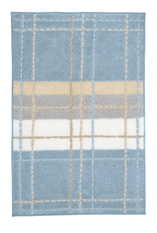 Badteppich KARA Stahlblau 60 x 90 cm