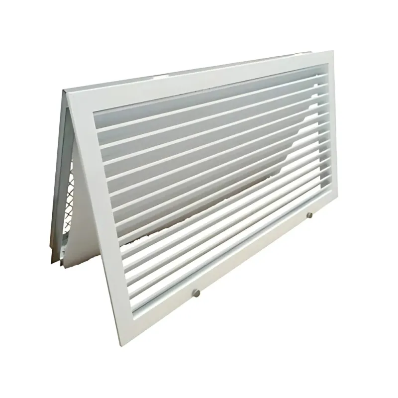 GRIGLIA ALLUMINIO BIANCO RAL9016 CON FILTRO AD ALETTE FISSE PASSO 20 mm VARIE MISURE