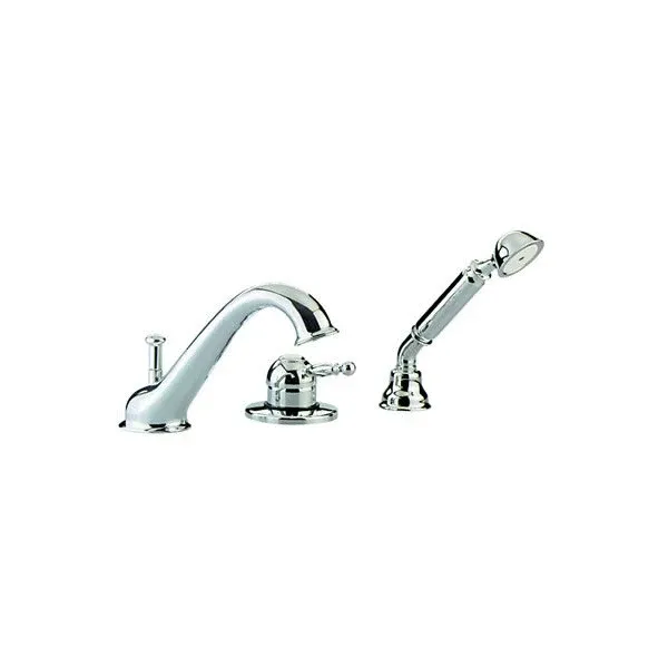 Robinet mitigeur bain/douche sur plage CISAL ARCANA ROYAL avec support douchette 3 trous Lifetime Warranty