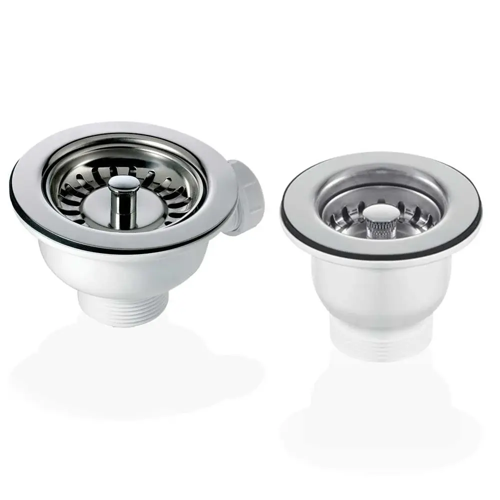 90 & 65mm Basket Strainer Waste Astini, RAK, Rangemaster Stoneware Sink XK186+MBSWSS85-90