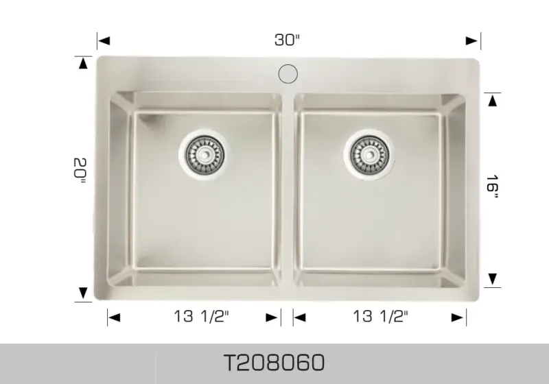 Bosco Builder Series 30″ x 20″ Drop Kitchen Sink T208060