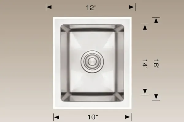 Bosco Plush Series 12″ x 16″ Radius Corner Kitchen Sink 201711