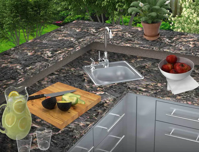 Sunstone Outdoor Kitchens Water Sink Faucet and Soap Dispenser