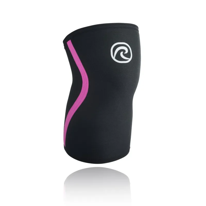 Rehband 105434 Rx 7mm Knee Support - Ebony Pink Stripes