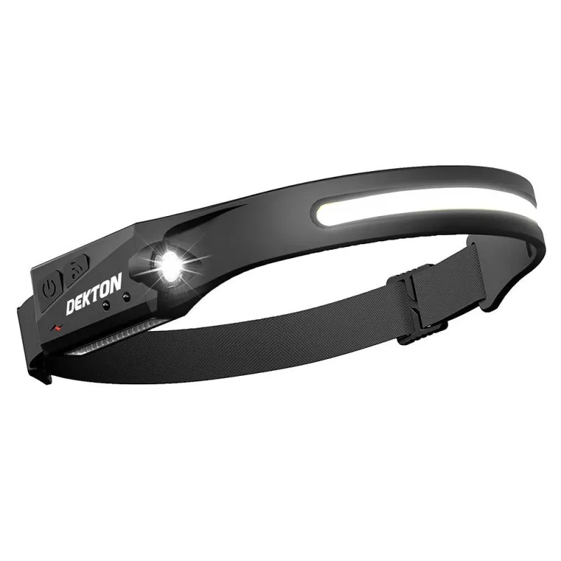 Dekton LED Li-ion Head Torch | Water-Resistant, Adjustable Headband