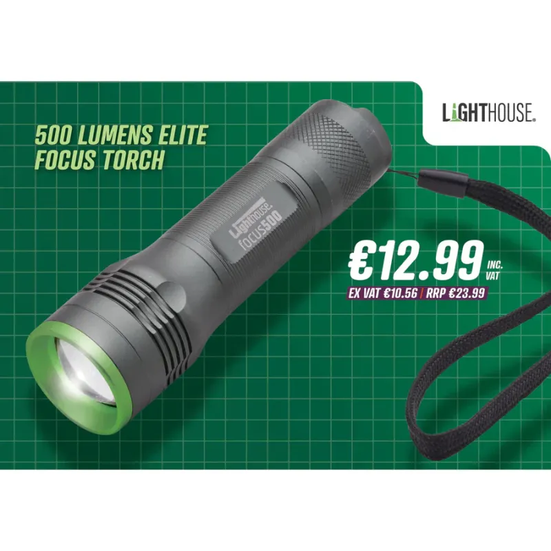 Lighthouse 500 Lumens Privileged Focus Torch - 56196