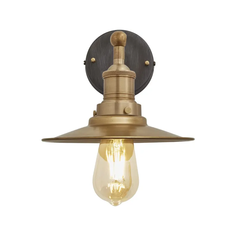 Industville Brooklyn Flat Wall Light - 8 Inch - Warm alloy