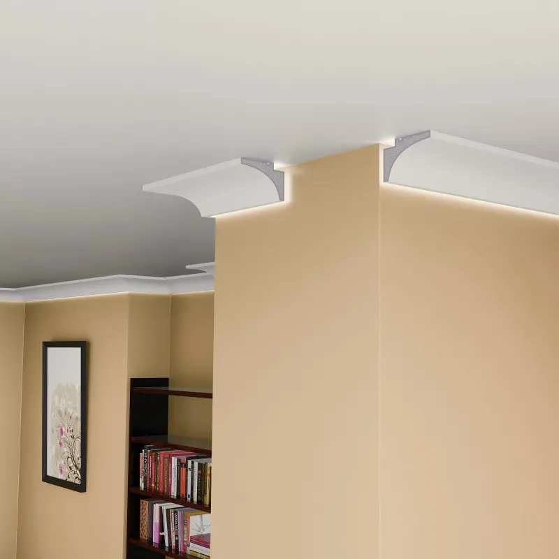 Plaster-Coated LED Sidelighting Coving SH18 120mm x 80mm | Choice Sidelight Cornice