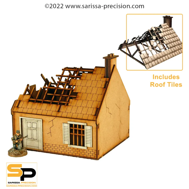 Destroyed Single-Storey House (28mm) Compatible Bosch Tripods