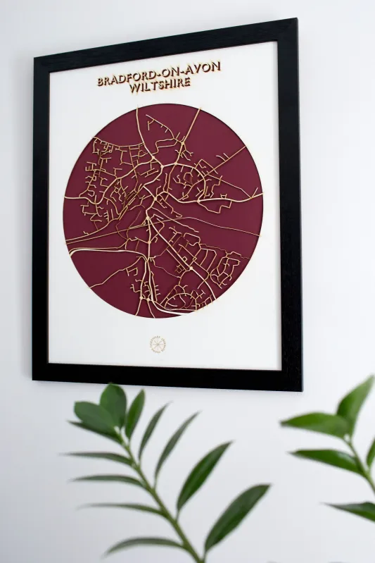 Lasercut Map - Bradford-on-Avon