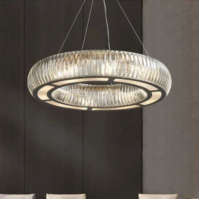 Afralia™ Crystal Sumptuous Living Room Ceiling Light Fixture Hanging Lamp