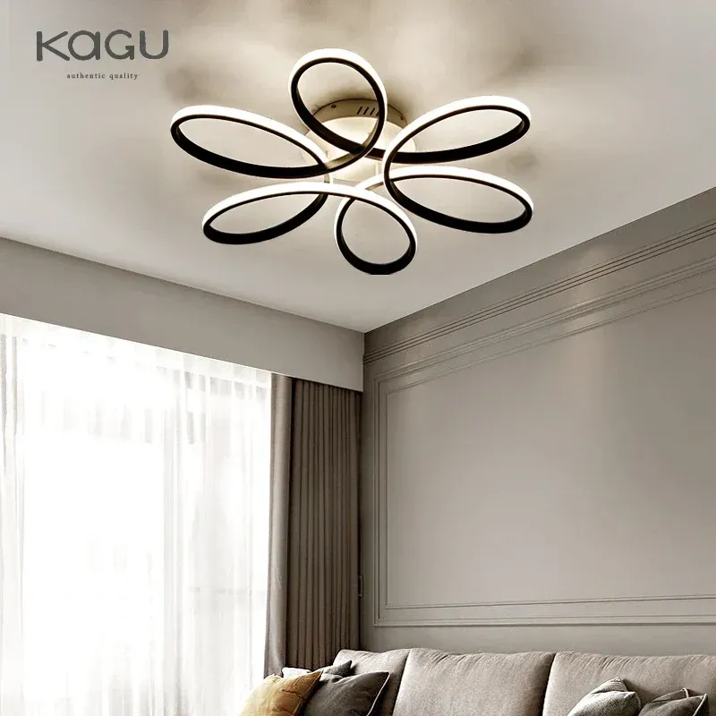 Afralia™ Flower Ceiling Light: Nordic Romantic LED Bedroom, Living Room, Restaurant, Study Portable