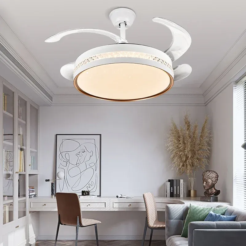 Fiber Optic Afralia™ Modern Understated Integrated Ceiling Fan Lamp