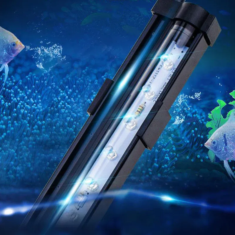 Dimmable Warm White 🐟LED Aquarium Buntes Luftblasenlicht