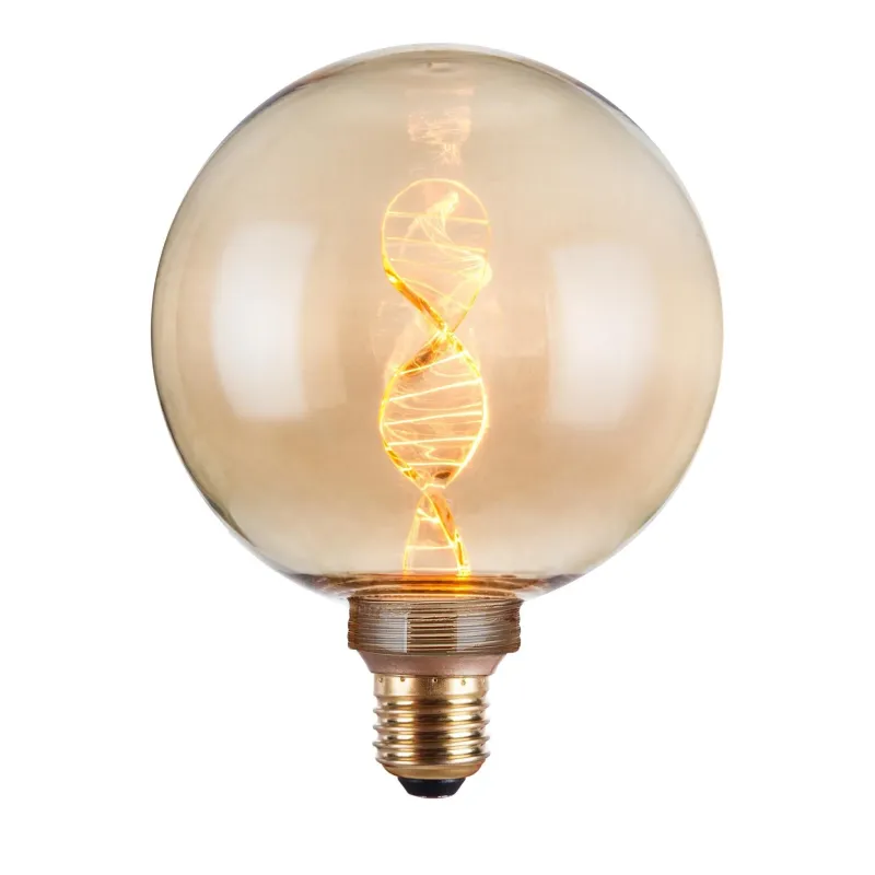Vintlux E27 Dimmable LED Filament Lamp 4W G125 110lm 1800K Kyodai DNA Globe XL Amber