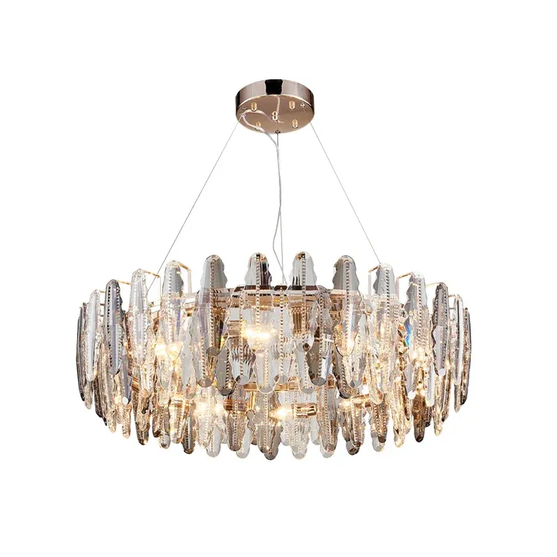 Afralia™ LED Leaf Chandelier: Sleek Living Room Decor Lighting Duplex Rotating Stairs - Indoor/Outdoor Use