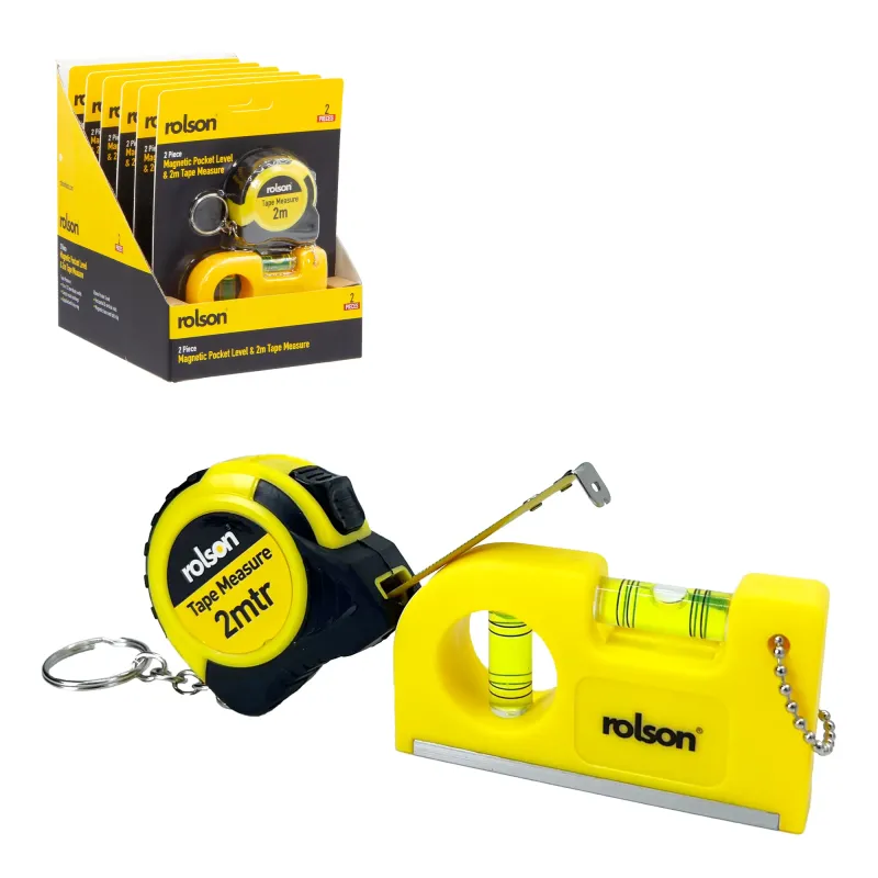 LED Display Magnetic Pocket Level & 2m Tape Measure