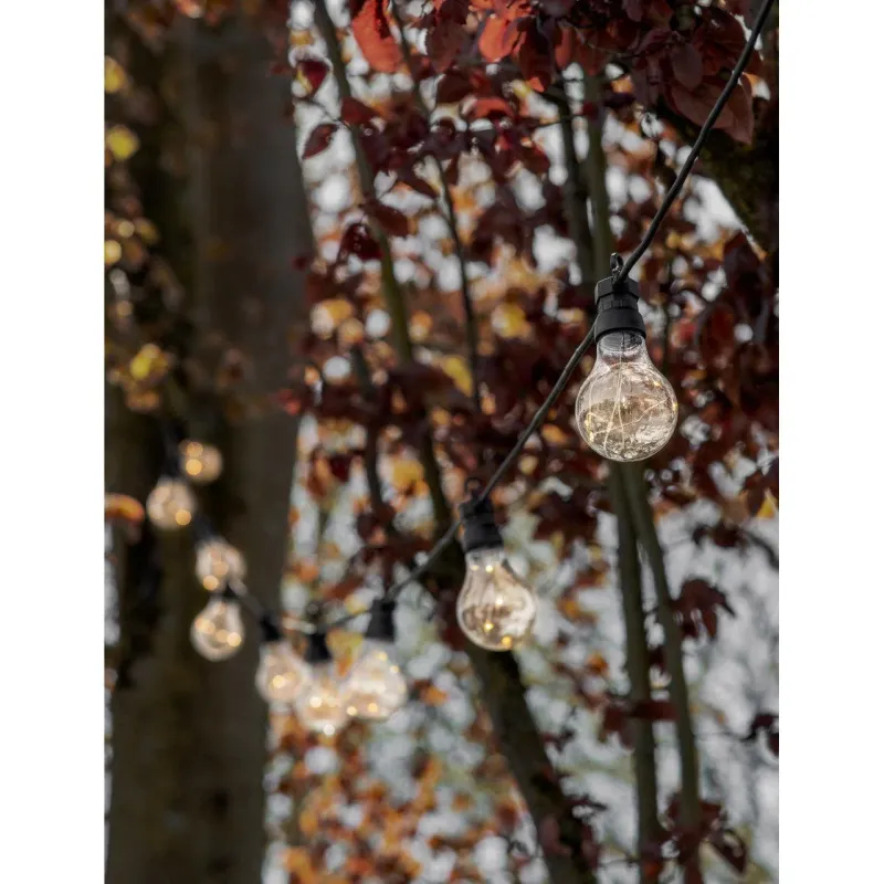 Festoon Lights, Classic Extendable - 20 Bulbs Ebony