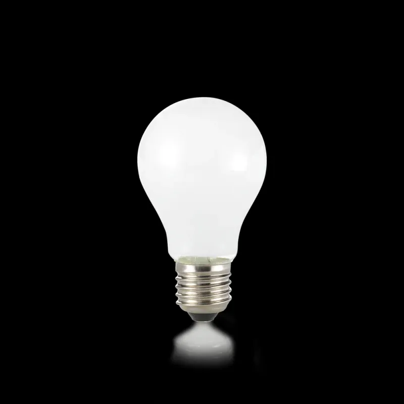 Lampadina filamento led Goccia A60 E27 vetro bianco