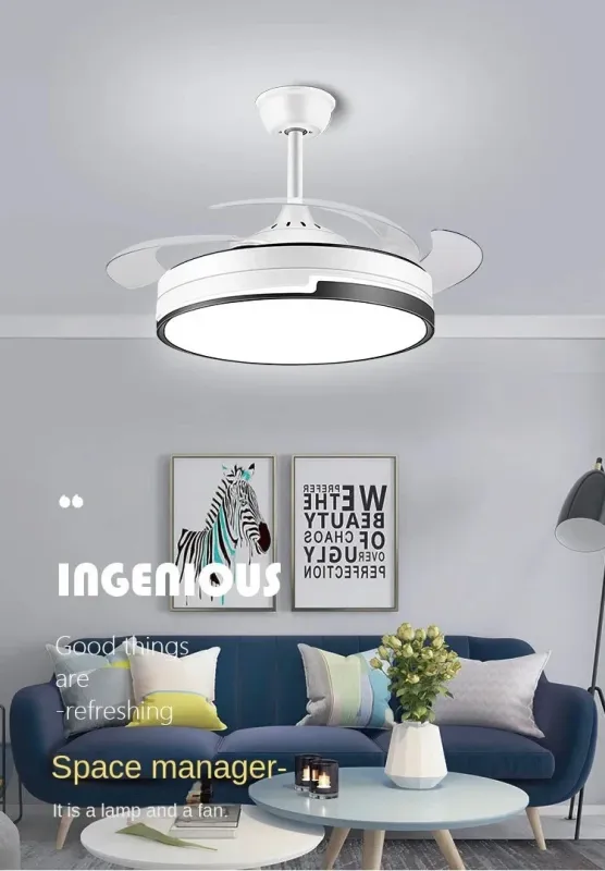 Afralia™ Copper Ceiling Fan Energy-saving Lighting, Cutting-edge Style, 6-speed Variab
