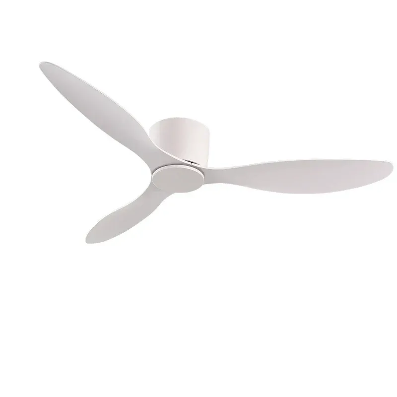 Afralia™ White DC Motor 6-Speed Current LED Ceiling Fan Without Lights