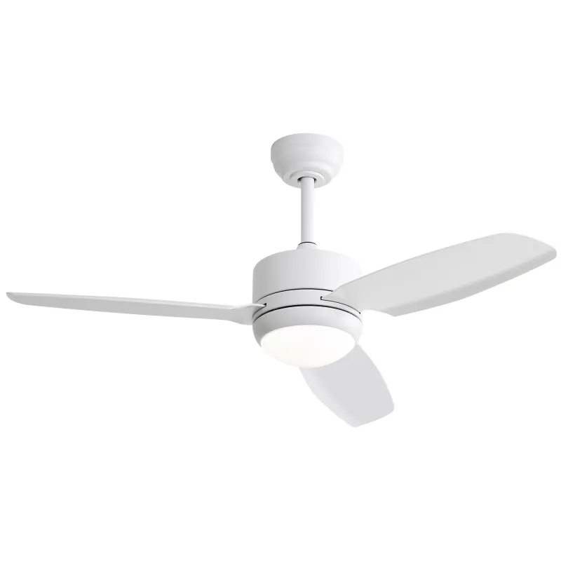 Dimmable New Design Ceiling Fan Lights 3 ABS Blades 6 - Speed DC Motor - Alabaster