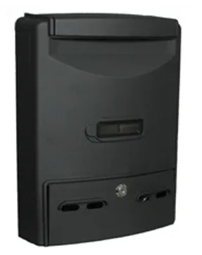 Large Capacity Manor Ebony Aluminium Post Box - 643132