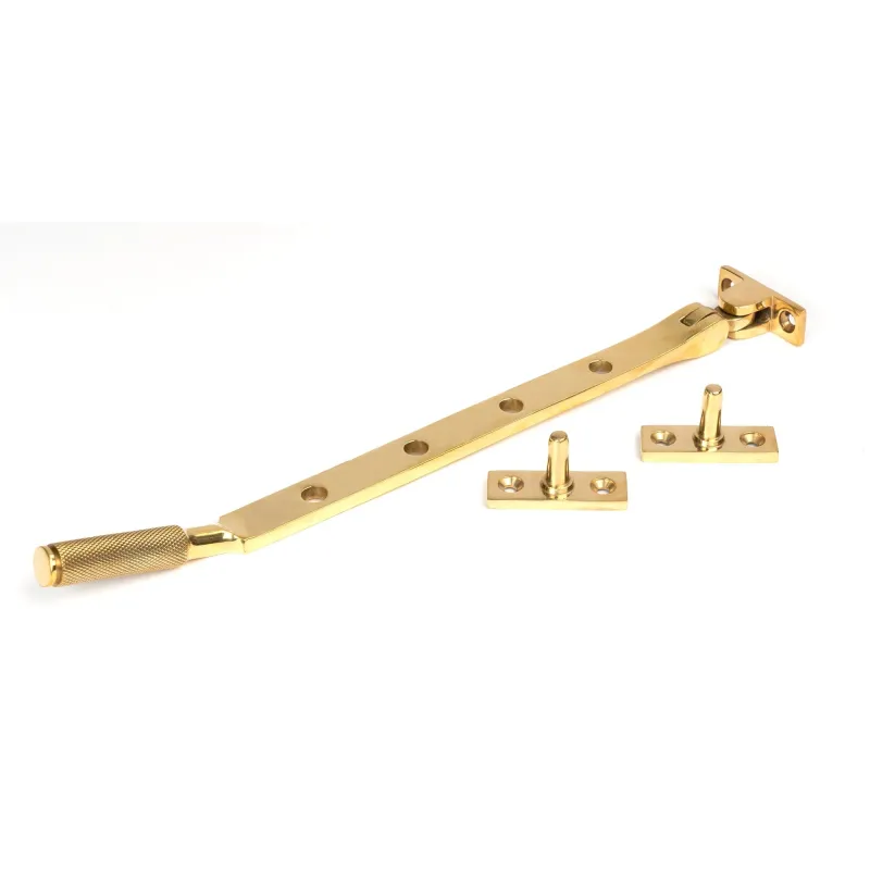 Glossy Brass 10" Brompton Stay | From Anvil