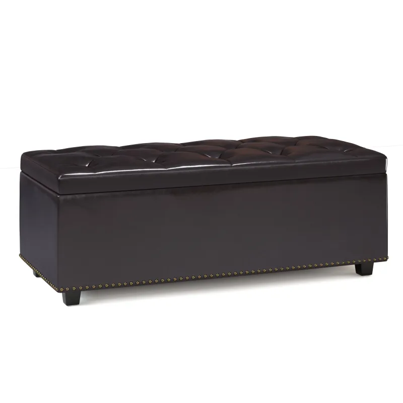 Hamilton - Upholstered Lift Top Rectangular Storage Ottoman - 48 Inch Length