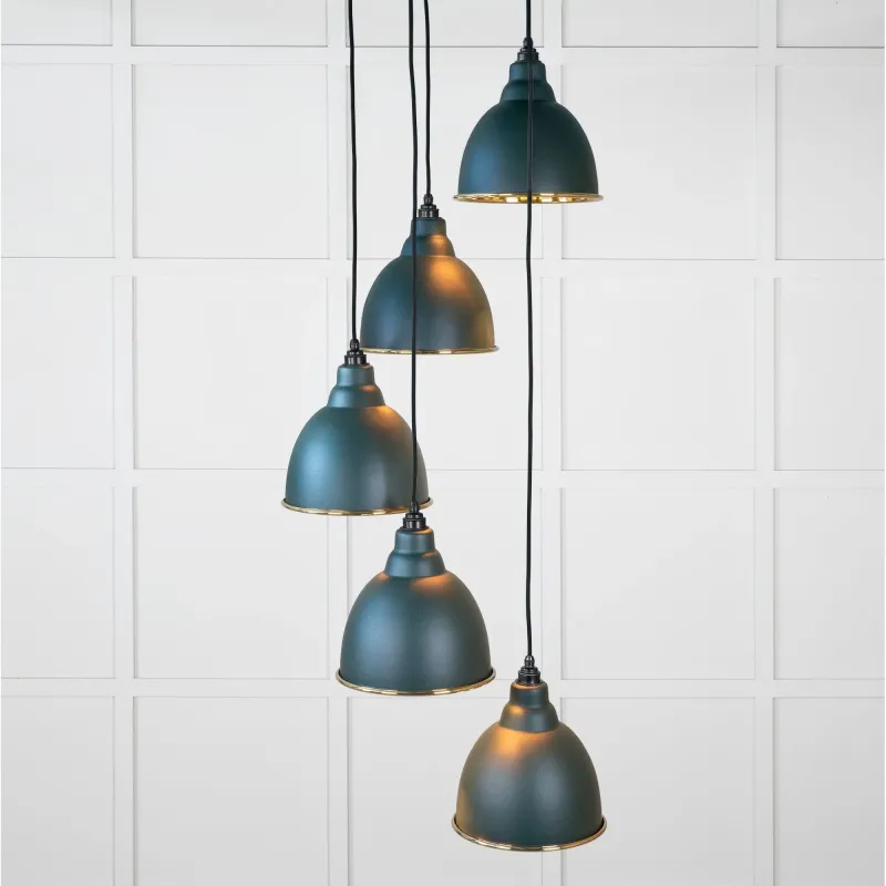Polished Brass Brindley Cluster Pendant Dingle | From Anvil
