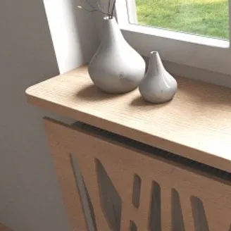 Crafted to Measure Oak Rounded Radiator Top Shelf Windowsill 1.8cm thickness material