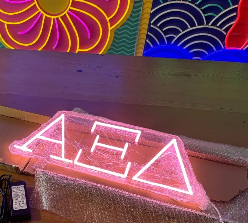 Alpha Xi Delta Greek Letters LED Neon Sign w/ Dimmer (Battery Included)
