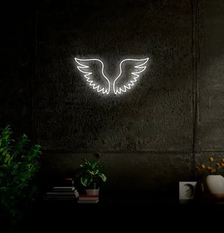 Angel Wings LED Neon Sign w/ Dimmer | Multi-Color | Sound Activated
