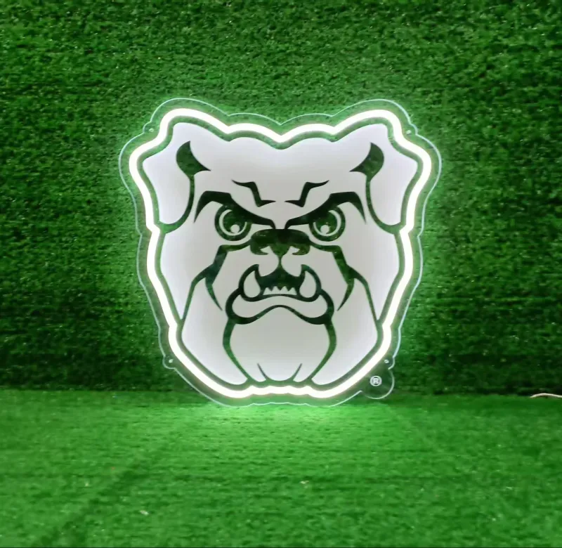 Butler University LED UV Print Neon Sign w/ Dimmer - Bulldog - 20"