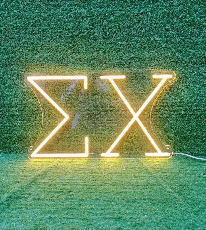 Decorative Novelty Sigma Chi Greek Letters LED Neon Sign w/ Dimmer