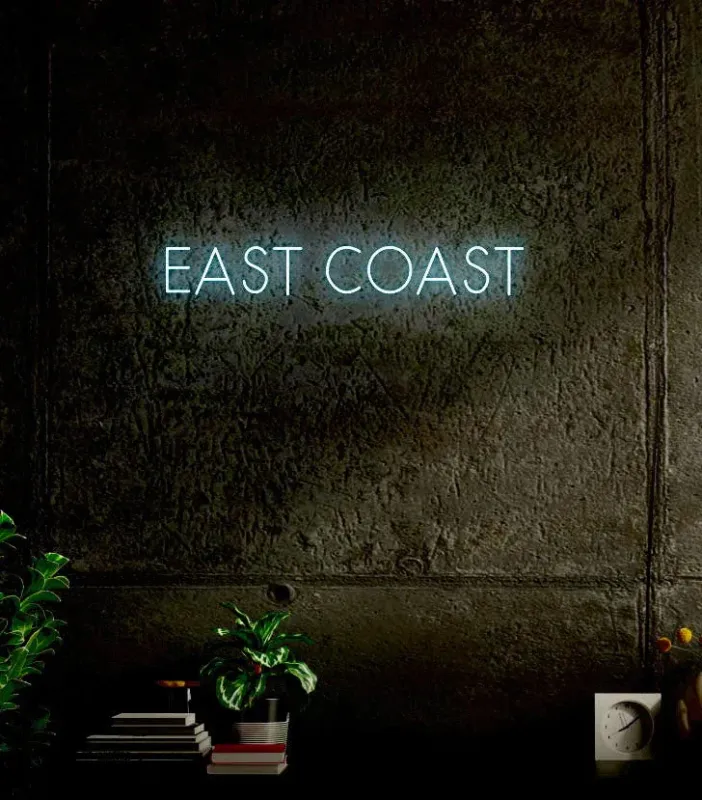 EAST COAST LED Neon Sign w/ Dimmer