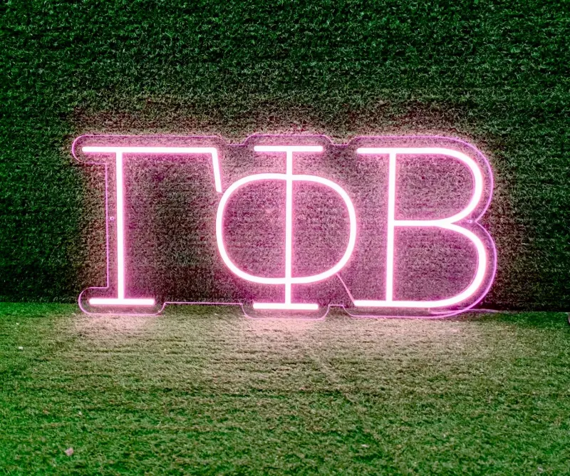 Gamma Phi Beta Greek Letters LED Neon Sign w/ Dimmer Bedroom Decor