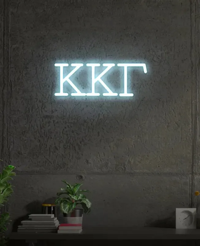 Kappa Kappa Gamma Greek Letters LED Neon Sign w/ Dimmer : Galaxy Projector
