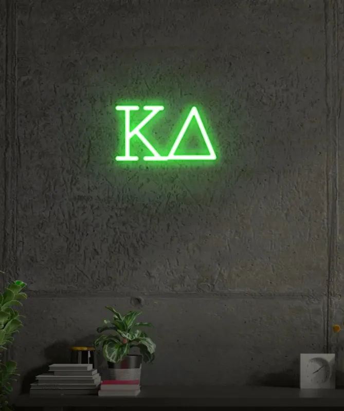 LED Powered Kappa Delta Greek Letters LED Neon Sign w/ Dimmer