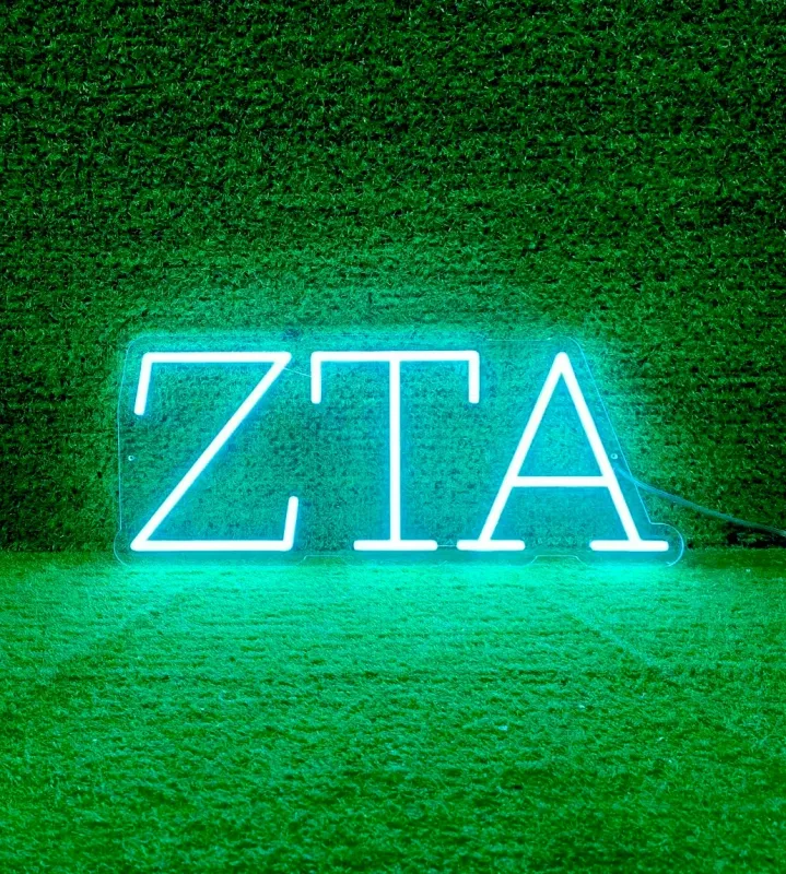 Zeta Tau Alpha Greek Letters LED Neon Sign w/ Dimmer : Galaxy Projector