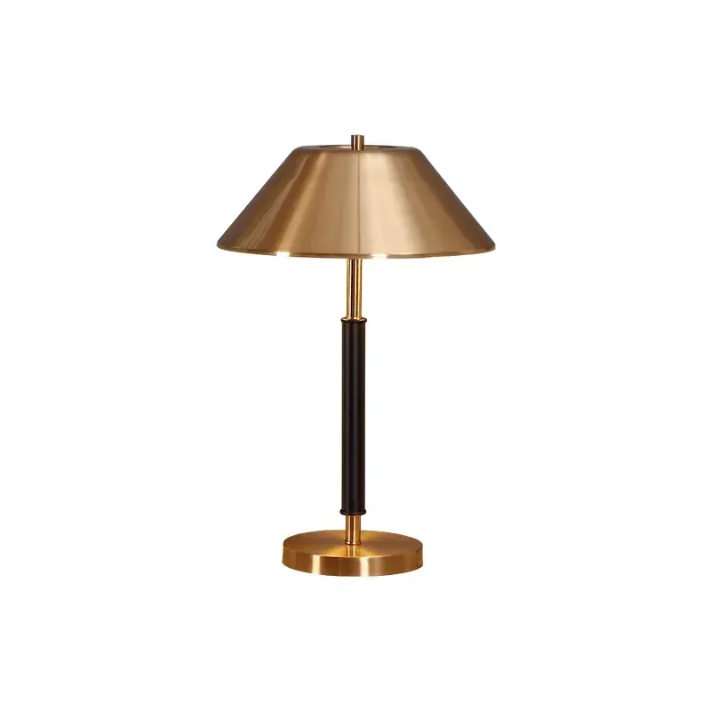 Afralia™ Copper Table Lamp LED Bulb, Fashionable Desk Light Bedroom & Living Room
