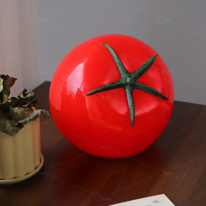 Afralia™ Tomato LED Table Lamp: Creative Tomato Shape Craft Night Airy