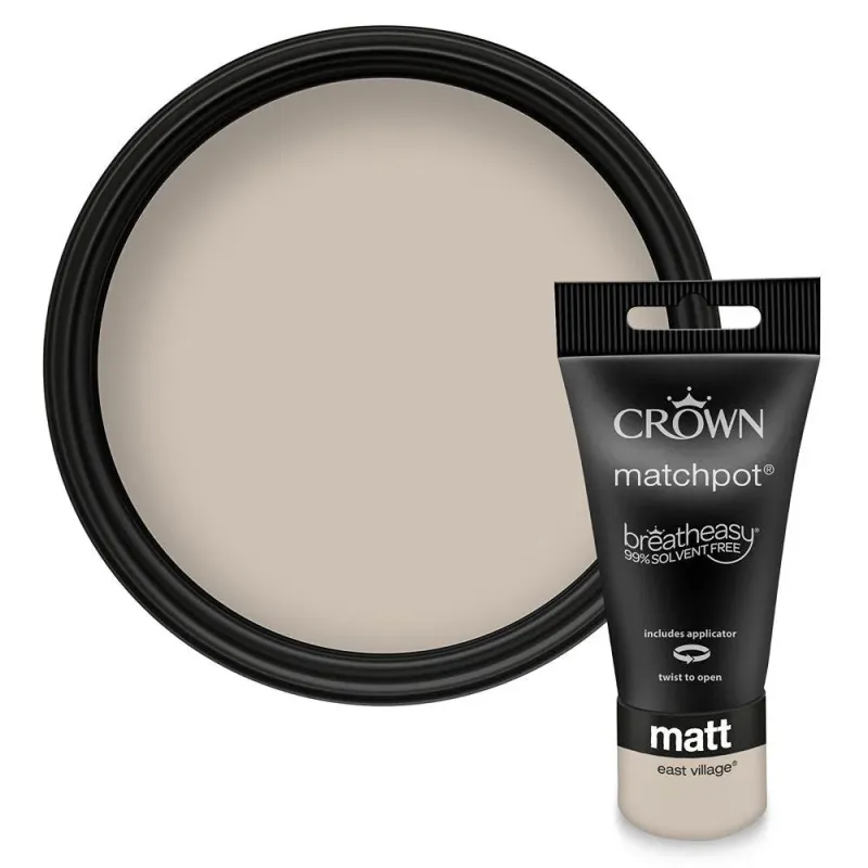 Crown Walls & Ceilings Matt Emulsion Paint | East Village | 40ml Tester