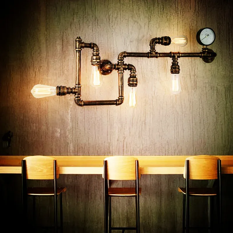 Afralia™ Old-school Pipe Wall Lamp | Industrial Nordic Design Home, Bar, Dining Room