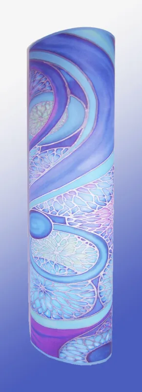 Contemporary Circles Floor Lamp - Tranquil Calming Lamp Light - Free Standing Lamp Azure