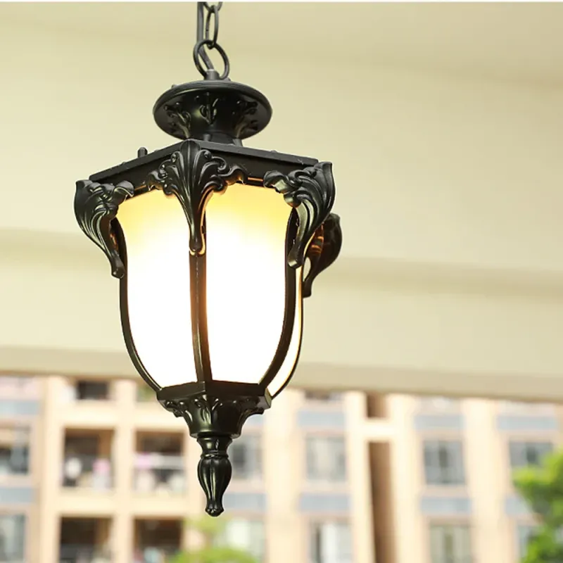 Decorative Novelty Afralia™ Outdoor Garden Pendant Lantern: Weatherproof Courtyard Ceiling Lamp Gate, Hallway, Balcony