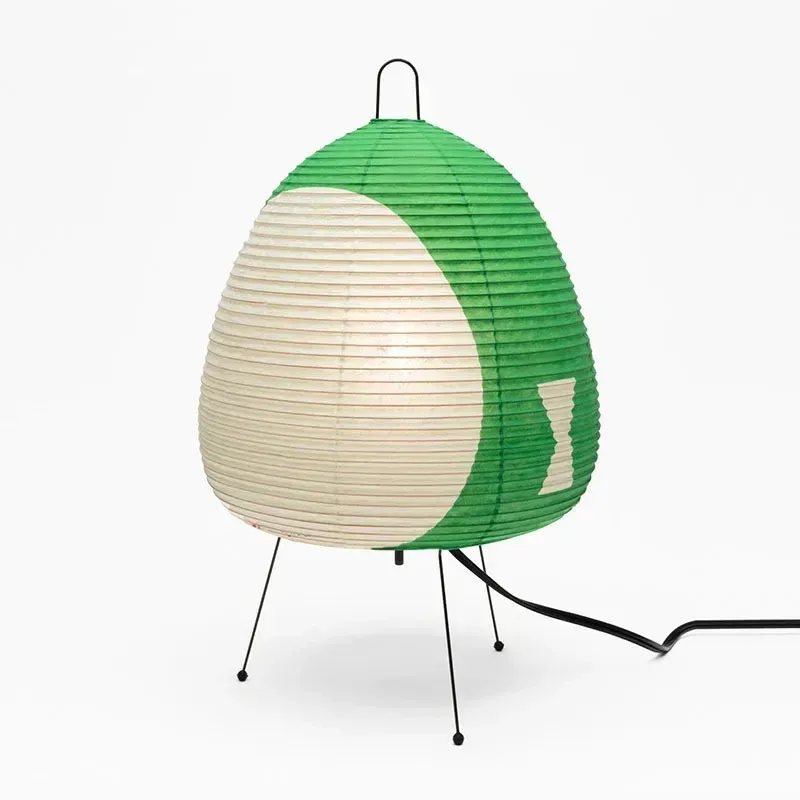 Energy Efficient Afralia™ Tripod Rice Paper Table Lamp | Akari Noguchi Lantern Style LED Night Airy