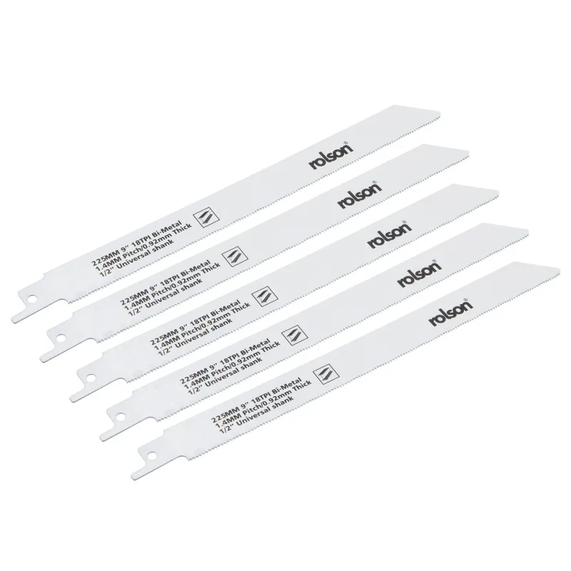 5 Piece 225mm Bi-Metal Reciprocating Saw Blades