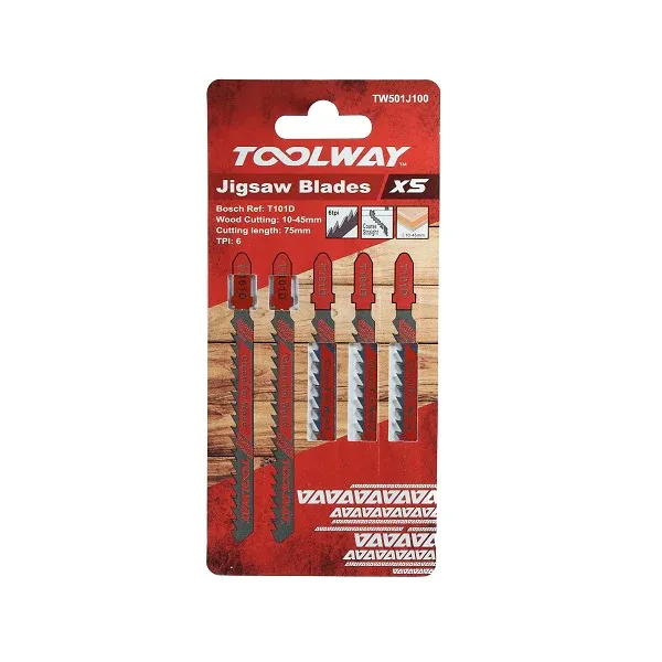 Toolway T101D Immaculate Cut Wood Jigsaw Blades 5pc
