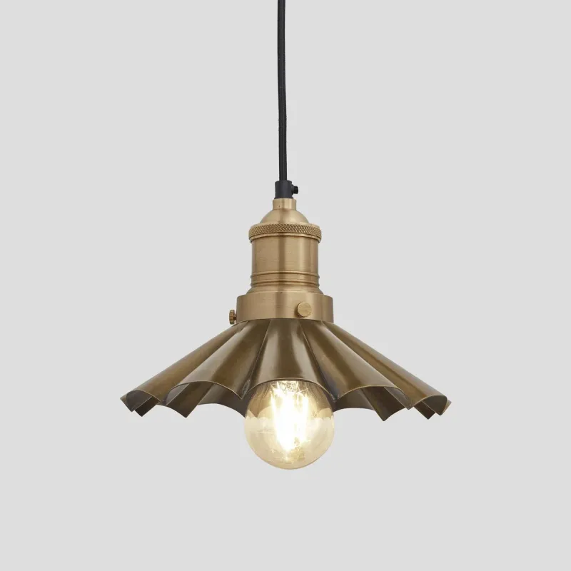 Brooklyn Umbrella Pendant - 8 Inch - Warm alloy